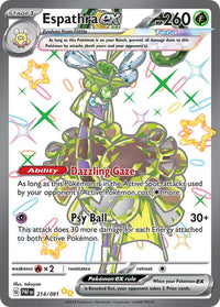 Espathra ex #214 - Paldean Fates (Shiny Full Art)