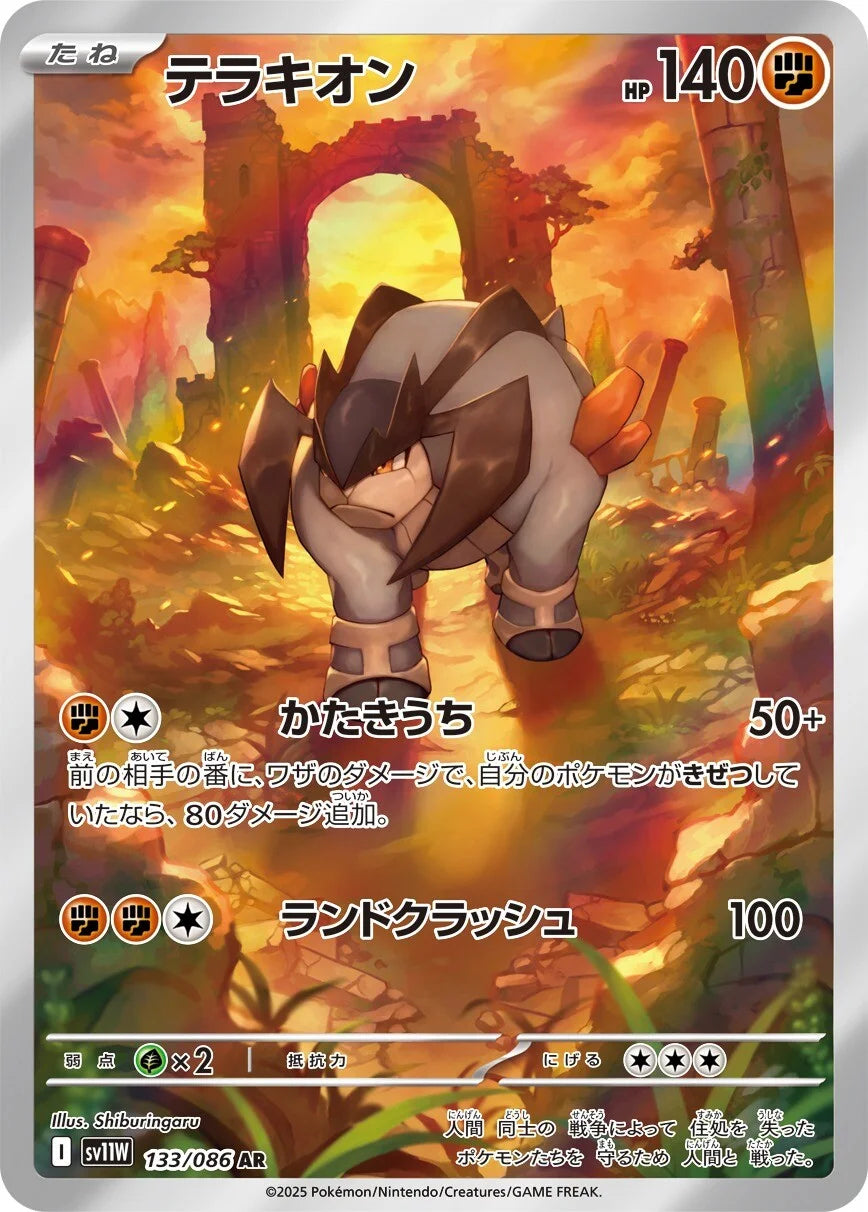 Terrakion #133 - SV11W White Flare (Art Rare)