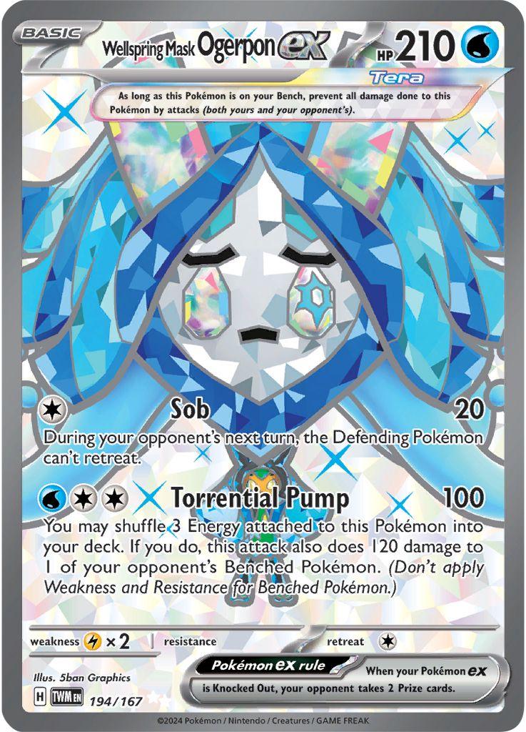 Wellspring Mask Ogerpon Ex #194 - Twilight Masquerade (Full Art)